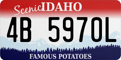 ID license plate 4B5970L