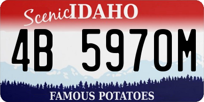 ID license plate 4B5970M