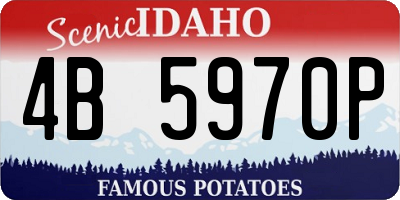 ID license plate 4B5970P
