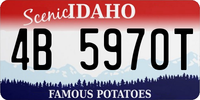ID license plate 4B5970T