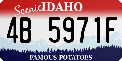 ID license plate 4B5971F