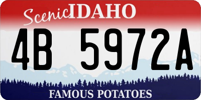 ID license plate 4B5972A