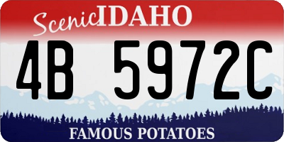 ID license plate 4B5972C