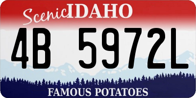 ID license plate 4B5972L