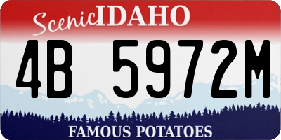 ID license plate 4B5972M