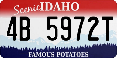 ID license plate 4B5972T