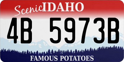 ID license plate 4B5973B