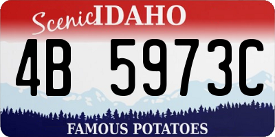 ID license plate 4B5973C