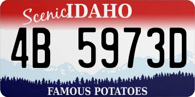 ID license plate 4B5973D