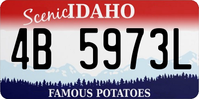 ID license plate 4B5973L