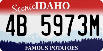 ID license plate 4B5973M