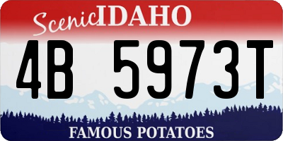 ID license plate 4B5973T