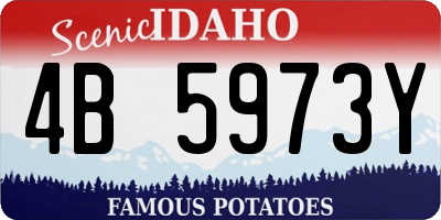 ID license plate 4B5973Y