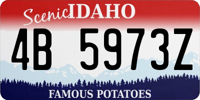 ID license plate 4B5973Z
