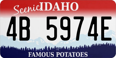 ID license plate 4B5974E