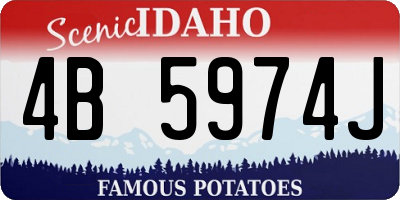 ID license plate 4B5974J