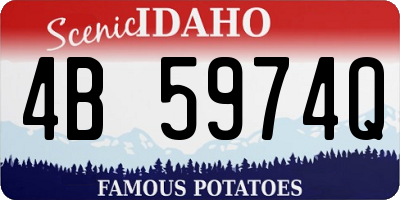 ID license plate 4B5974Q