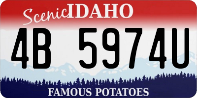 ID license plate 4B5974U