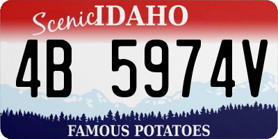 ID license plate 4B5974V