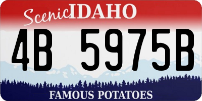 ID license plate 4B5975B