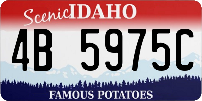 ID license plate 4B5975C