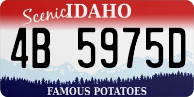 ID license plate 4B5975D