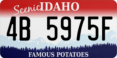 ID license plate 4B5975F