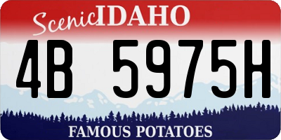 ID license plate 4B5975H