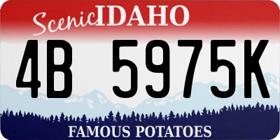 ID license plate 4B5975K