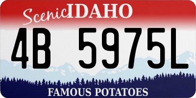 ID license plate 4B5975L