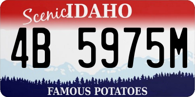 ID license plate 4B5975M