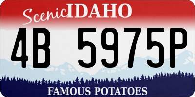 ID license plate 4B5975P