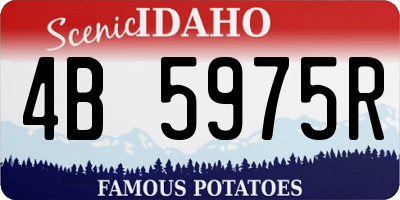 ID license plate 4B5975R