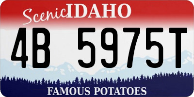 ID license plate 4B5975T