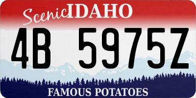 ID license plate 4B5975Z