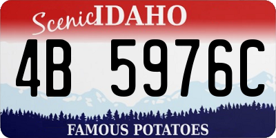 ID license plate 4B5976C