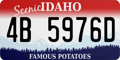 ID license plate 4B5976D