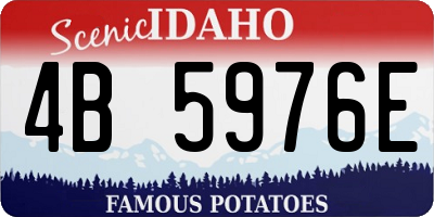 ID license plate 4B5976E