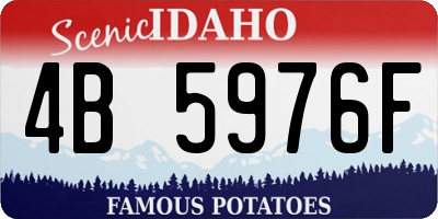 ID license plate 4B5976F