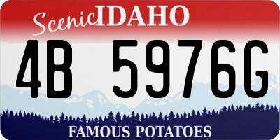ID license plate 4B5976G