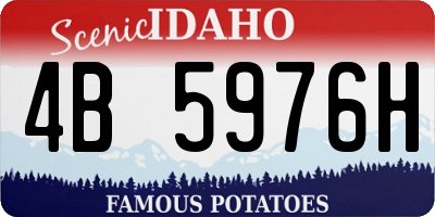 ID license plate 4B5976H