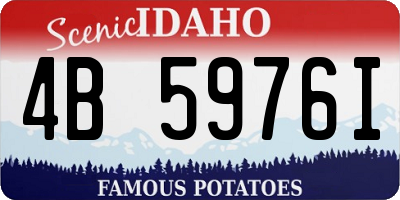 ID license plate 4B5976I