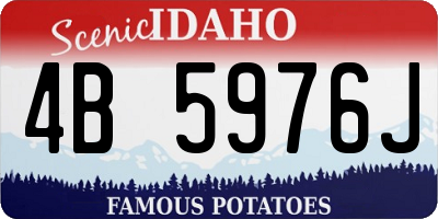 ID license plate 4B5976J
