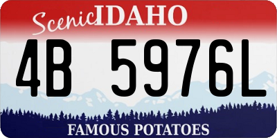 ID license plate 4B5976L