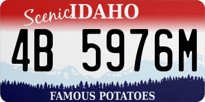 ID license plate 4B5976M