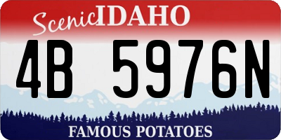 ID license plate 4B5976N