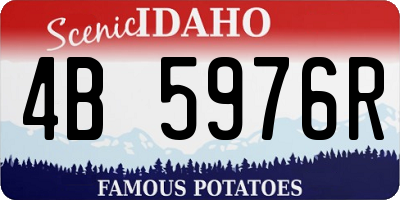 ID license plate 4B5976R
