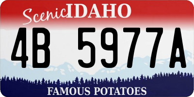ID license plate 4B5977A