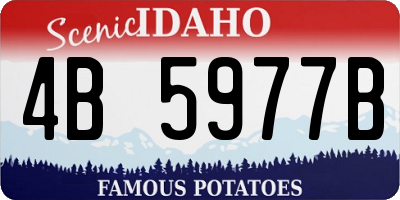 ID license plate 4B5977B