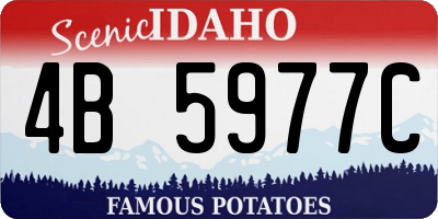 ID license plate 4B5977C